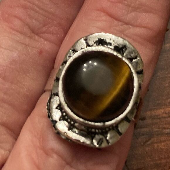 Adjustable Ring Antique Washed Silver - Picture 1 of 5